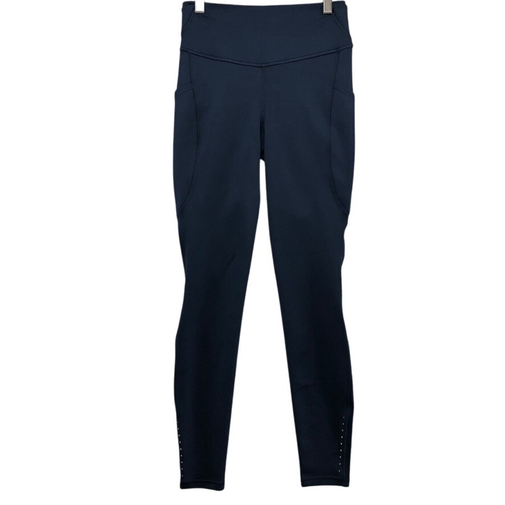 Lululemon Fast and Free High-Rise Fleece Tight 28" Pockets True Navy Womens 6